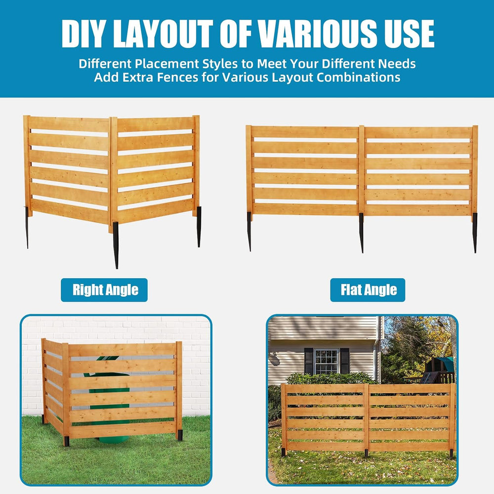 Privacy Fence Panels for Outside No Dig Fence Screen Garden Fence Wooden Air ...