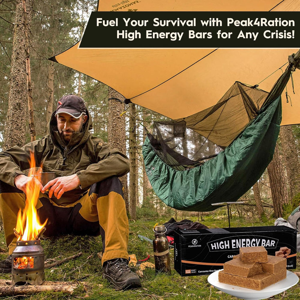 PEAK4RATION High Energy Bar | Compact Compressed Food Bar - Caramel Cinnamon ...