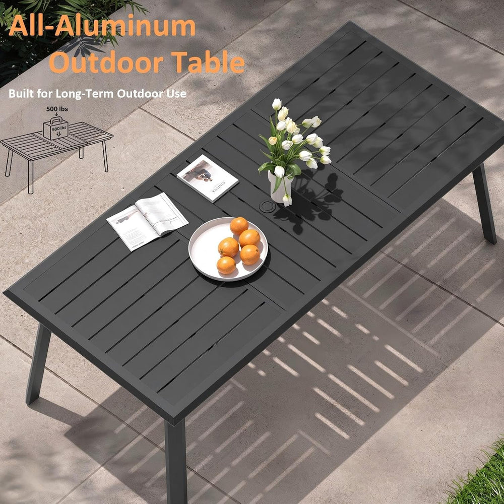 Pellebant Aluminum Outdoor Dining Table for 12 Person