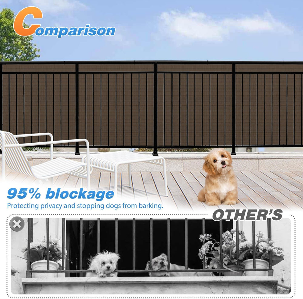 TANG 3' x 50' Balcony Privacy Screen Fence for Apartment Deck Railing...