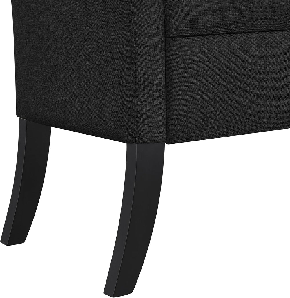 Yaheetech 52in Storage Bench for Bedroom End of Bed with Rolled Arms, Black
