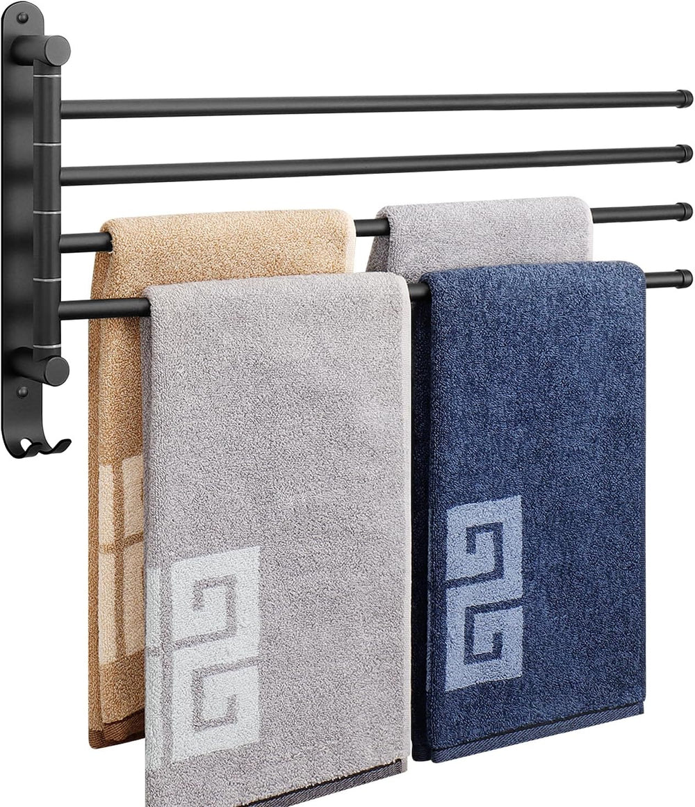 NearMoon Swivel Towel Rack, 19.5" Thicken 304 Stainless Steel 4-Arm Towe...