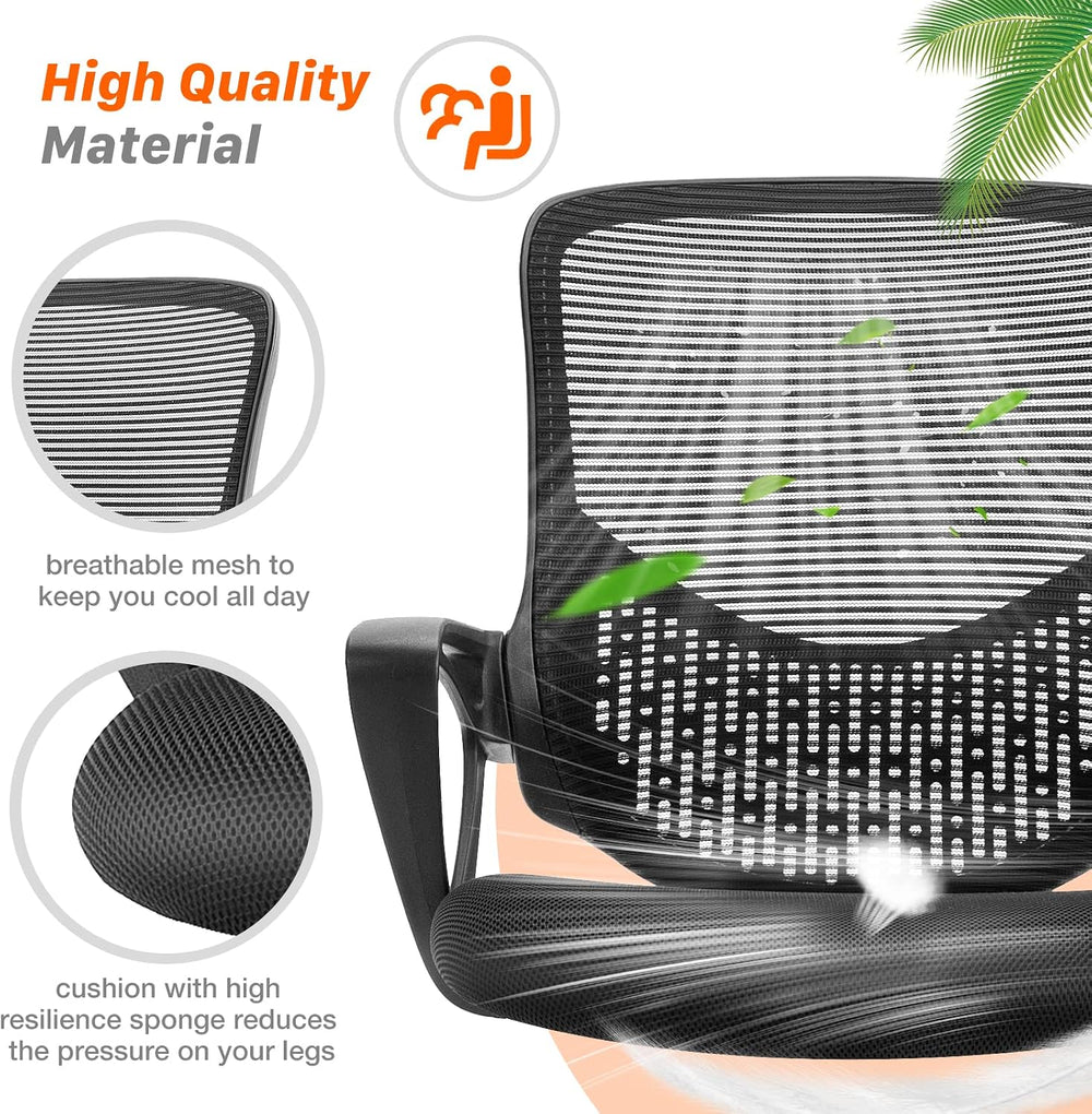 AFO Mid-Back Mesh Tall Drafting Stool Office Chairs with Armrest for Standing...