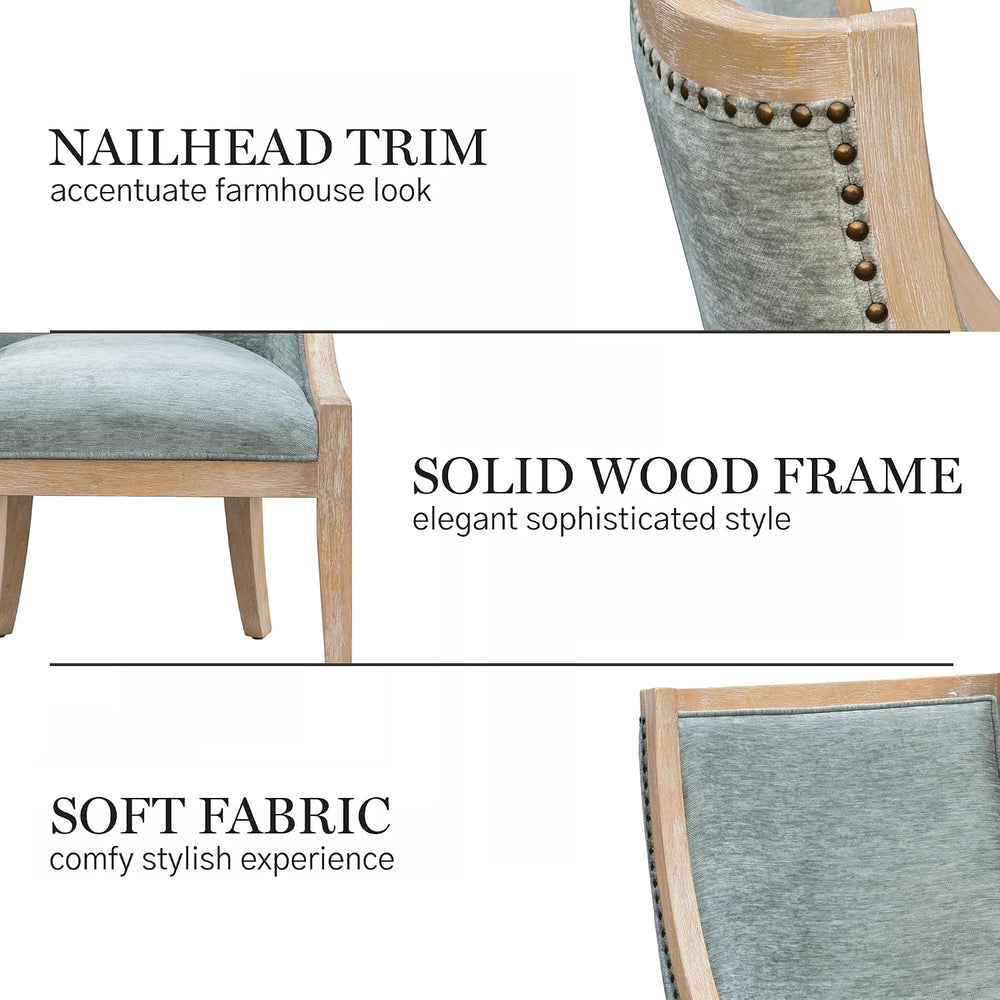 Martha Stewart Farmhouse Dining Room Chair, Recessed Arm Chair For Bedrooms, ...