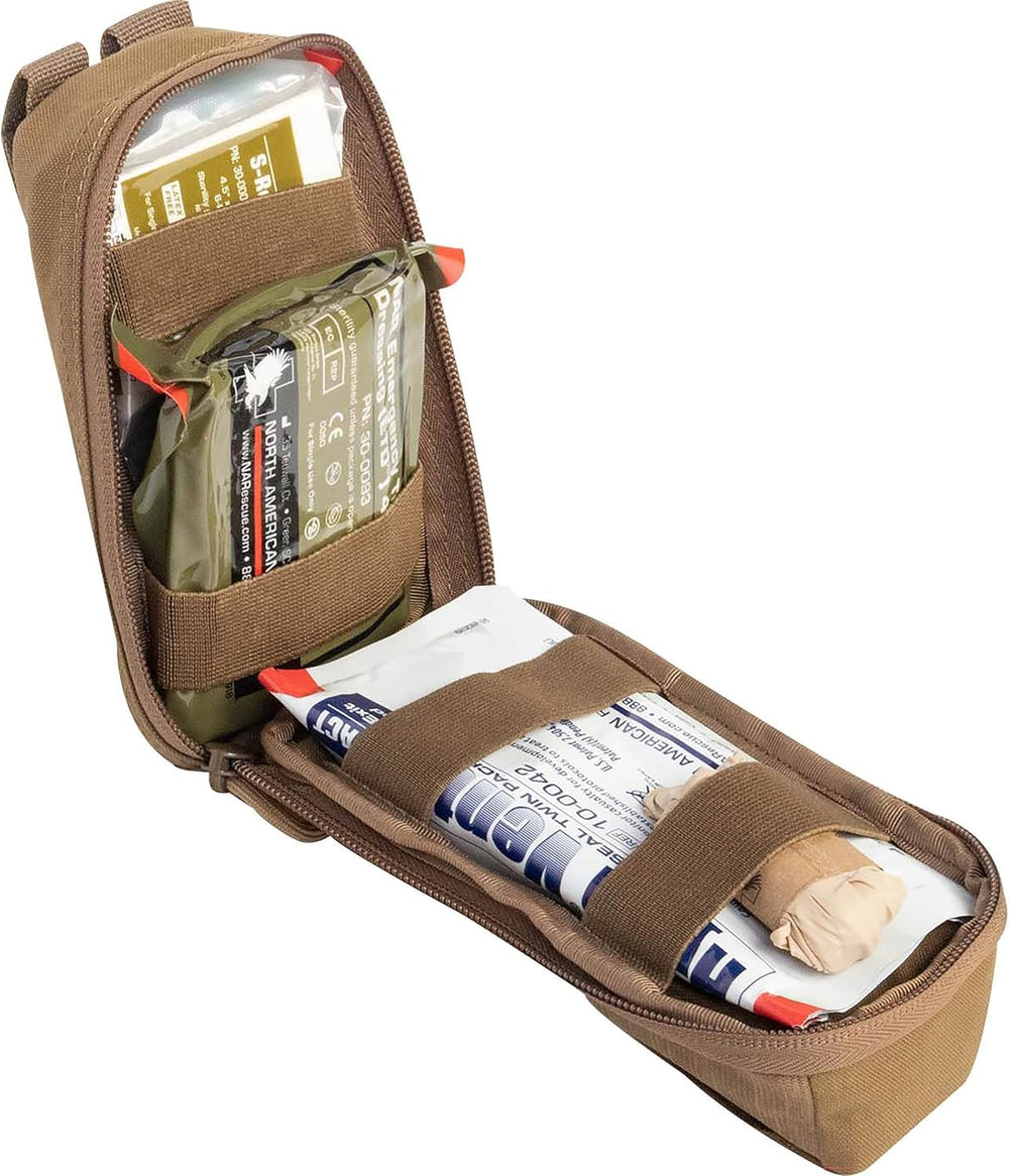 North American Rescue ROO M-FAK First Aid Kit (Coyote) NAR MOLLE First Respon...