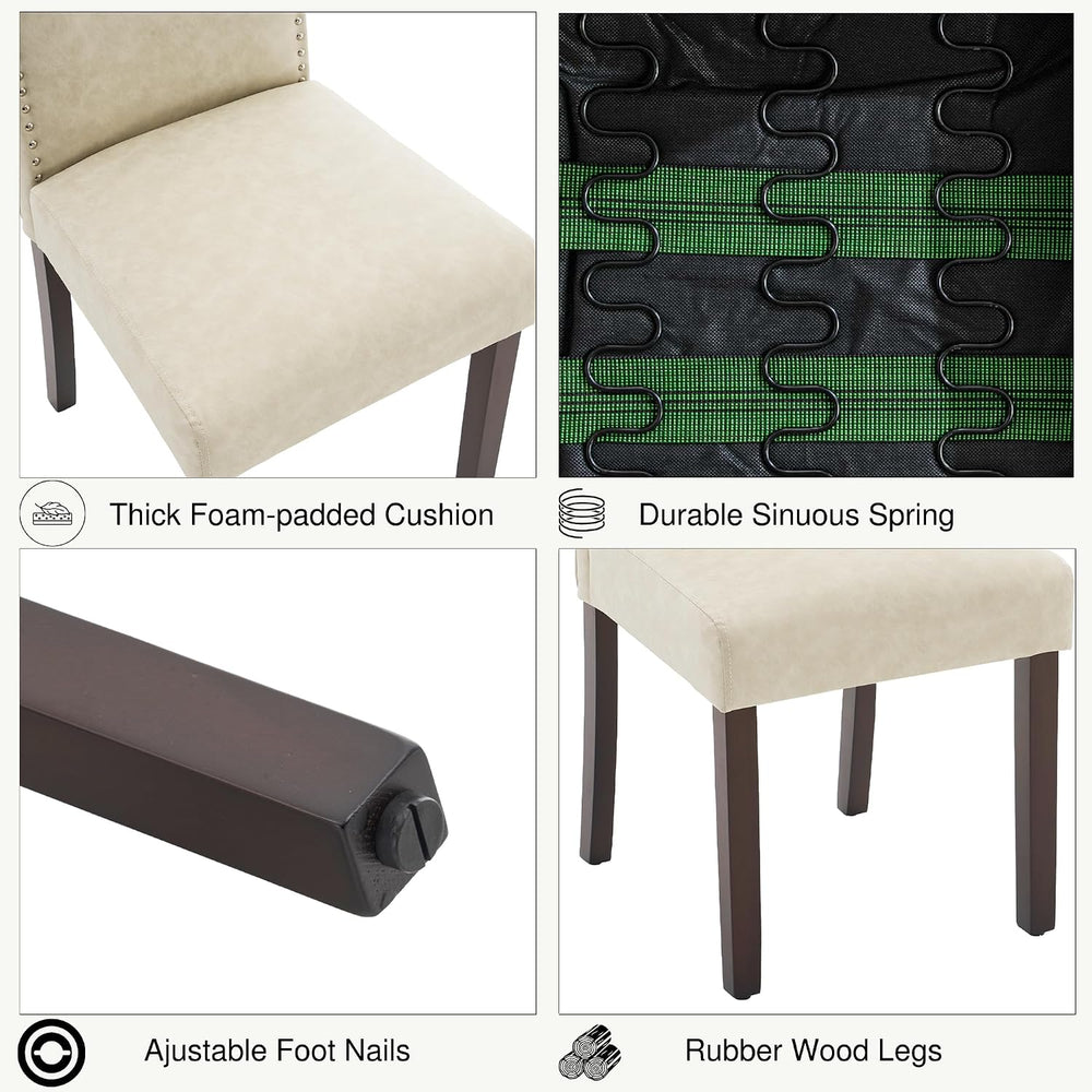 Upholstered Dining Chair Modern Parsons Stylish Kitchen Diner Set of 6