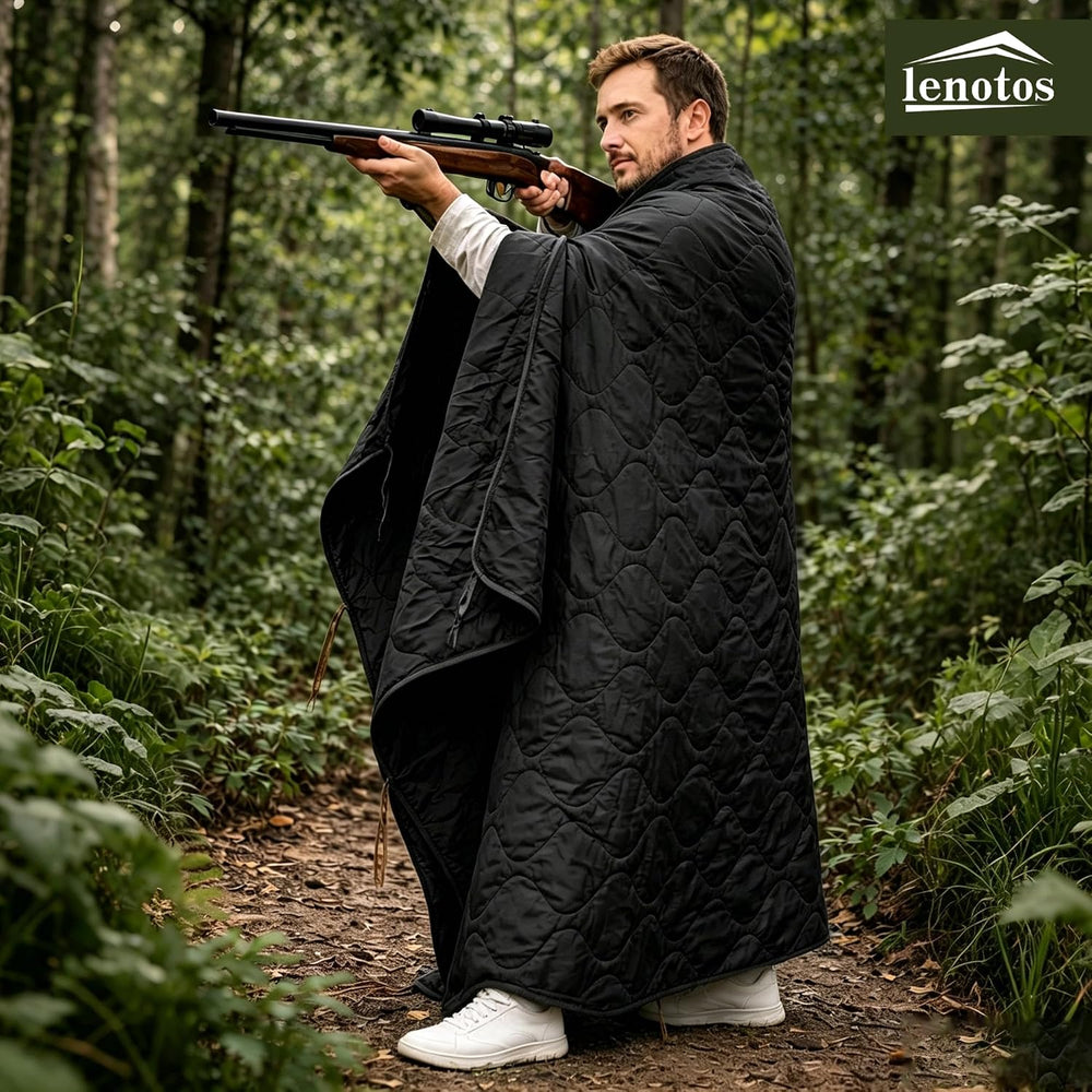 Lenotos Woobie Blanket, Thermal Insulated Military Poncho Liner, Water-Resist...