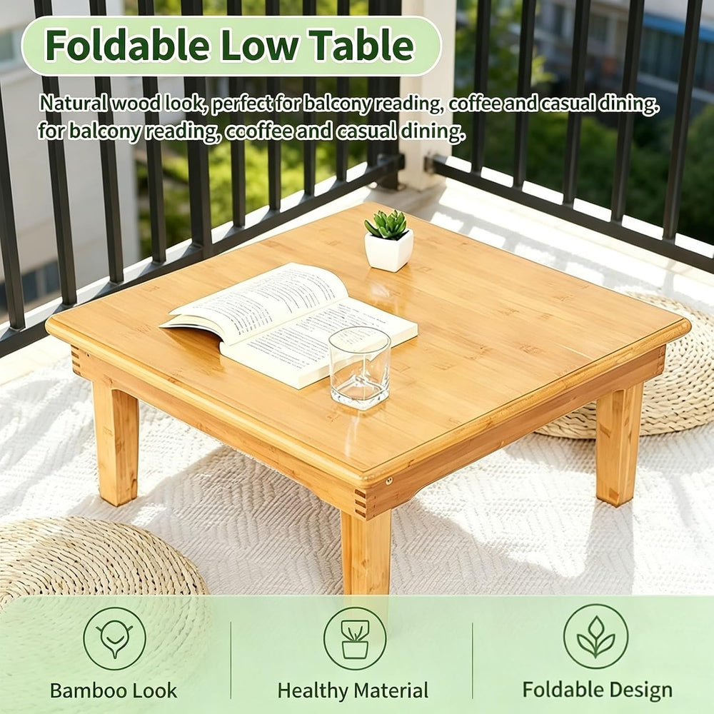 Folding Coffee Table, Japanese Floor Low Bamboo Dining Table
