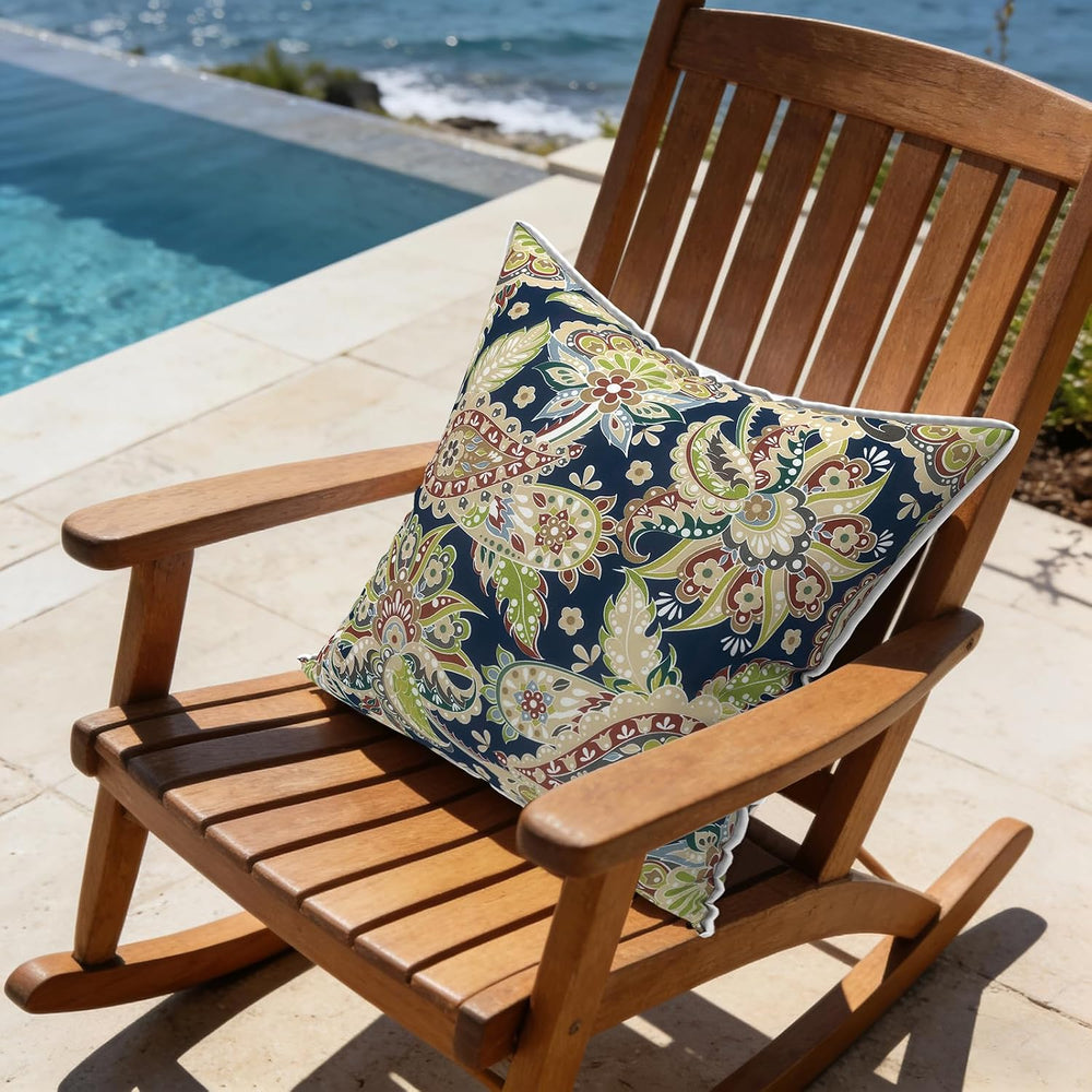 LVTXIII Set of 2 Patio Throw Pillows 16"x16" Fade Resistant Outdoor...
