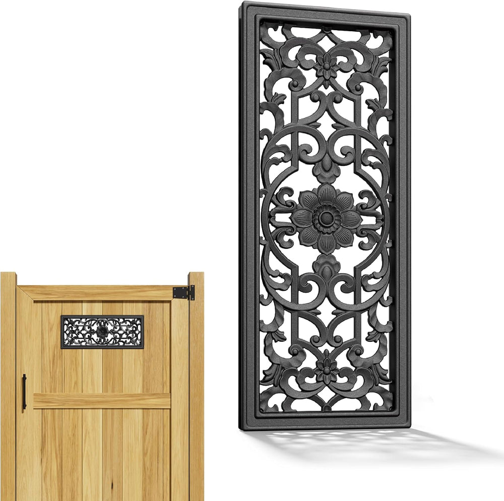 23 Inch Long Rectangle Fence Gate Decorative Insert – AD-42 Cast Aluminum Orn...
