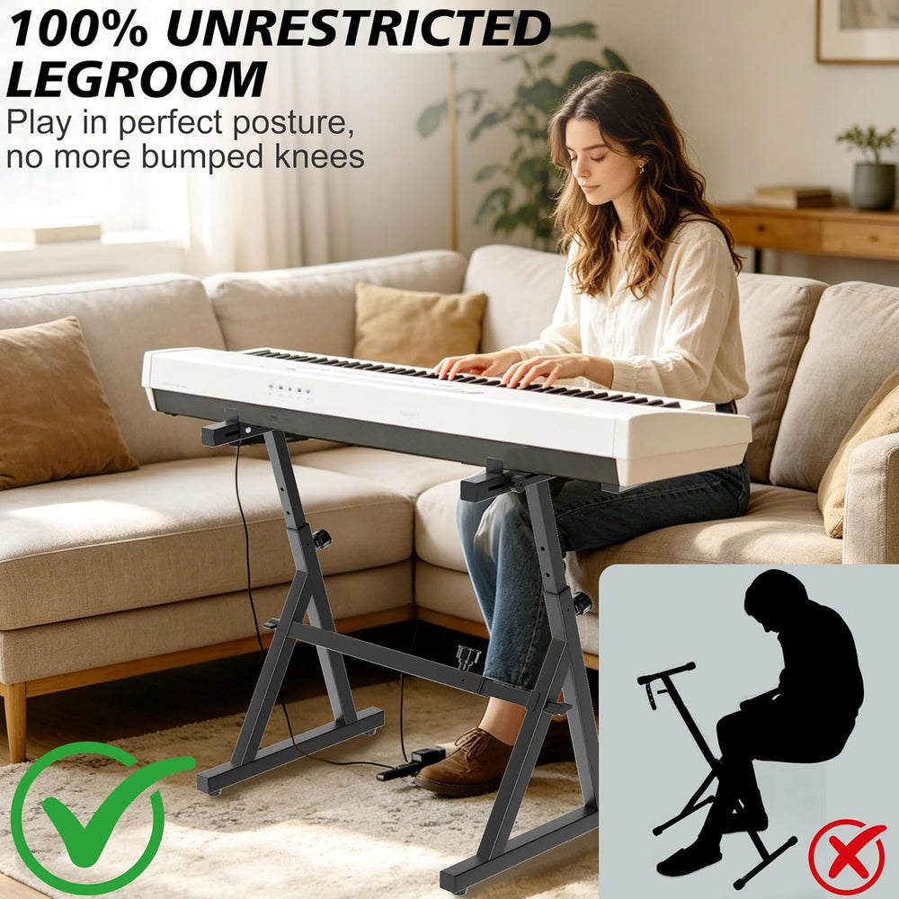 Z-Style Keyboard Stand for 54-88 Key Piano, Heavy Duty