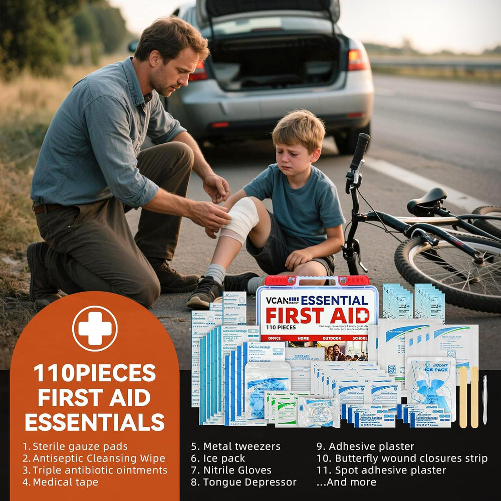 Jump Starter with Air Compressor, VCANENERGY Roadside Emergency Car Kit with ...