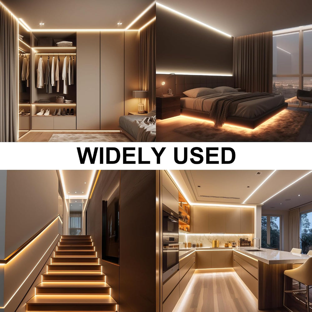AXMOTUT 32.8ft COB LED Strip Light Warm White, High Bright LED Strips with 32...