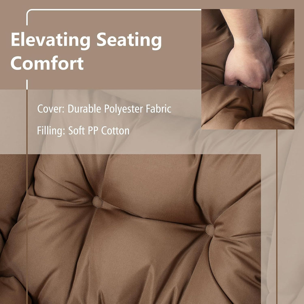 Upholstered Lazy Chair with Ottoman, Armrests & Side Pocket