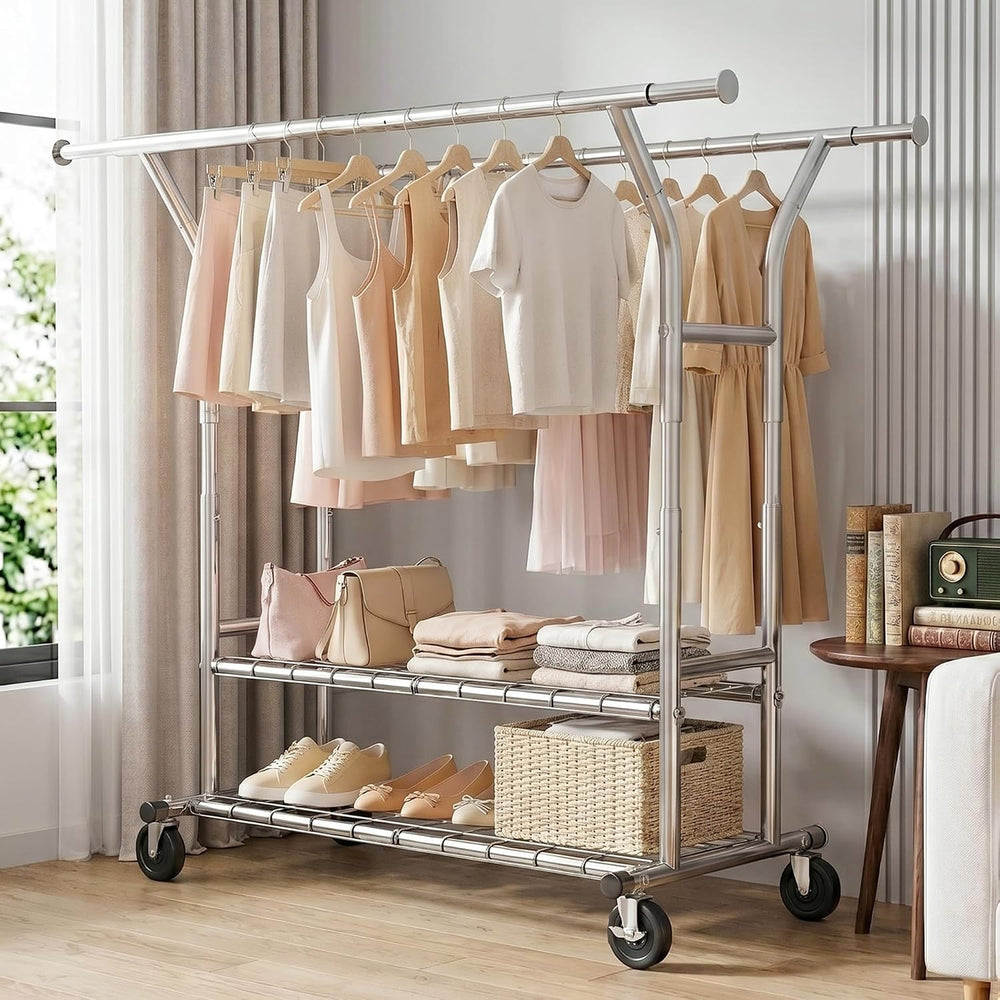 Raybee Heavy Duty Clothes Rack Clothing Racks for Hanging Clothes