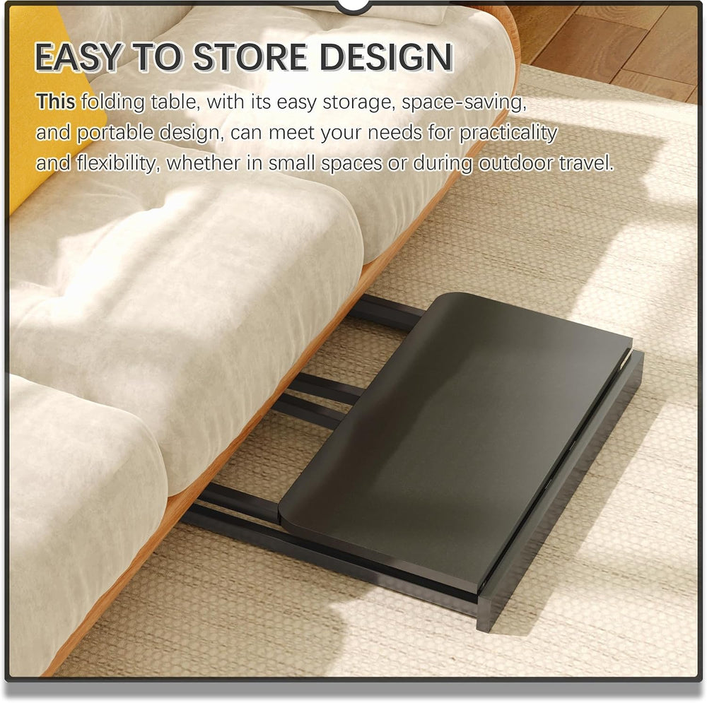 4NM 31.5" Mobile Small Folding Desk, Foldable Rolling Computer Home Offi...