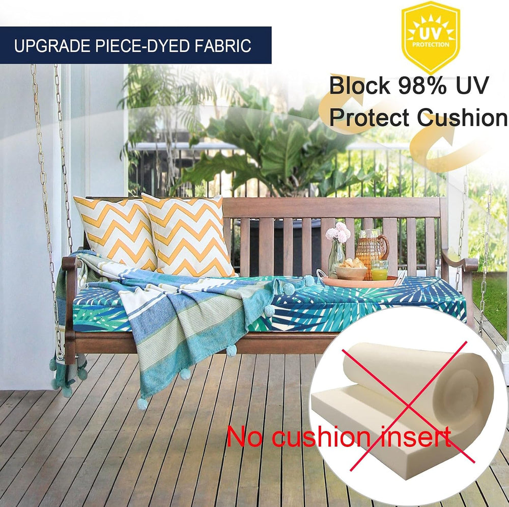 NettyPro Patio Bench/Swing Cushion Cover 45 x 18 x 3 Inch, Water Resistant UV...