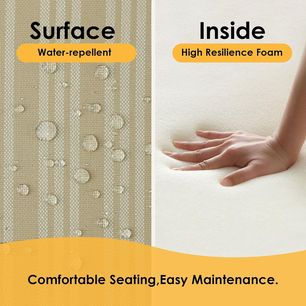 Outdoor Square Corner Seat Cushion, 19"x19"x3", Set of 4, Non ...