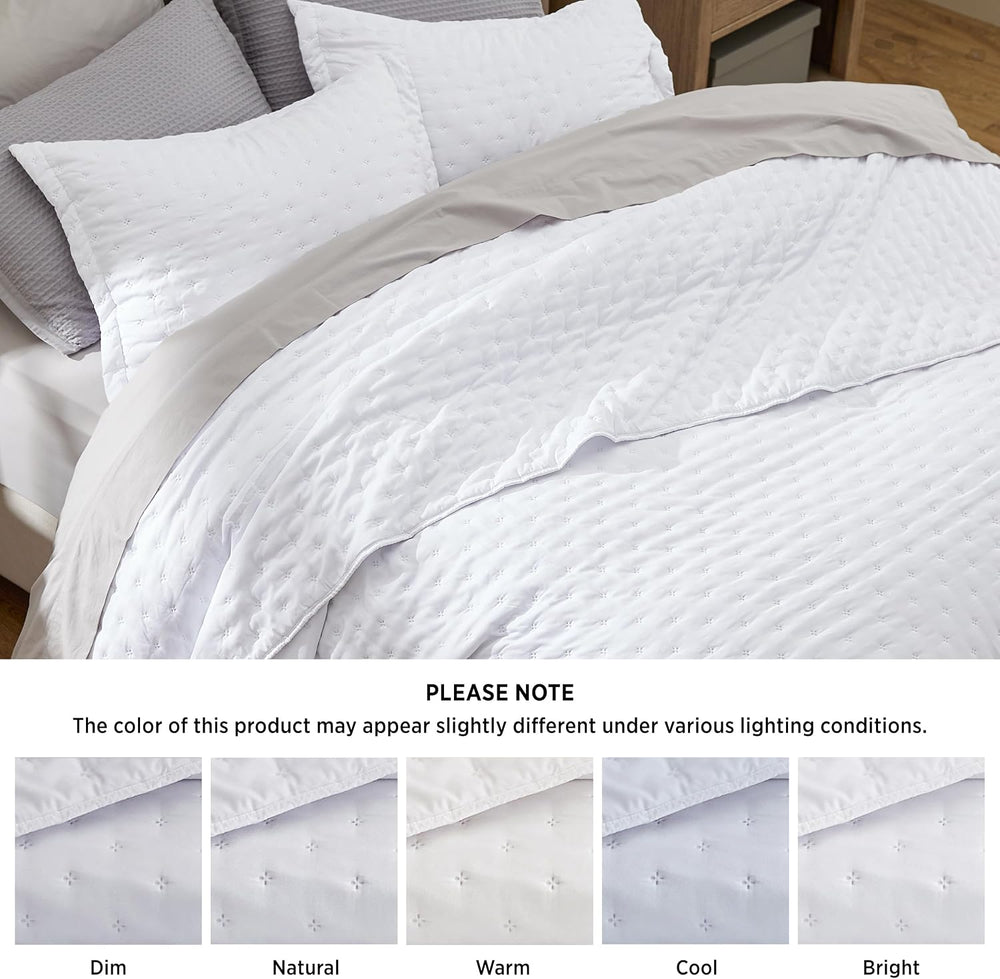 Bedsure King Quilt - Lightweight Comforter King Size for Summer, Bright White...