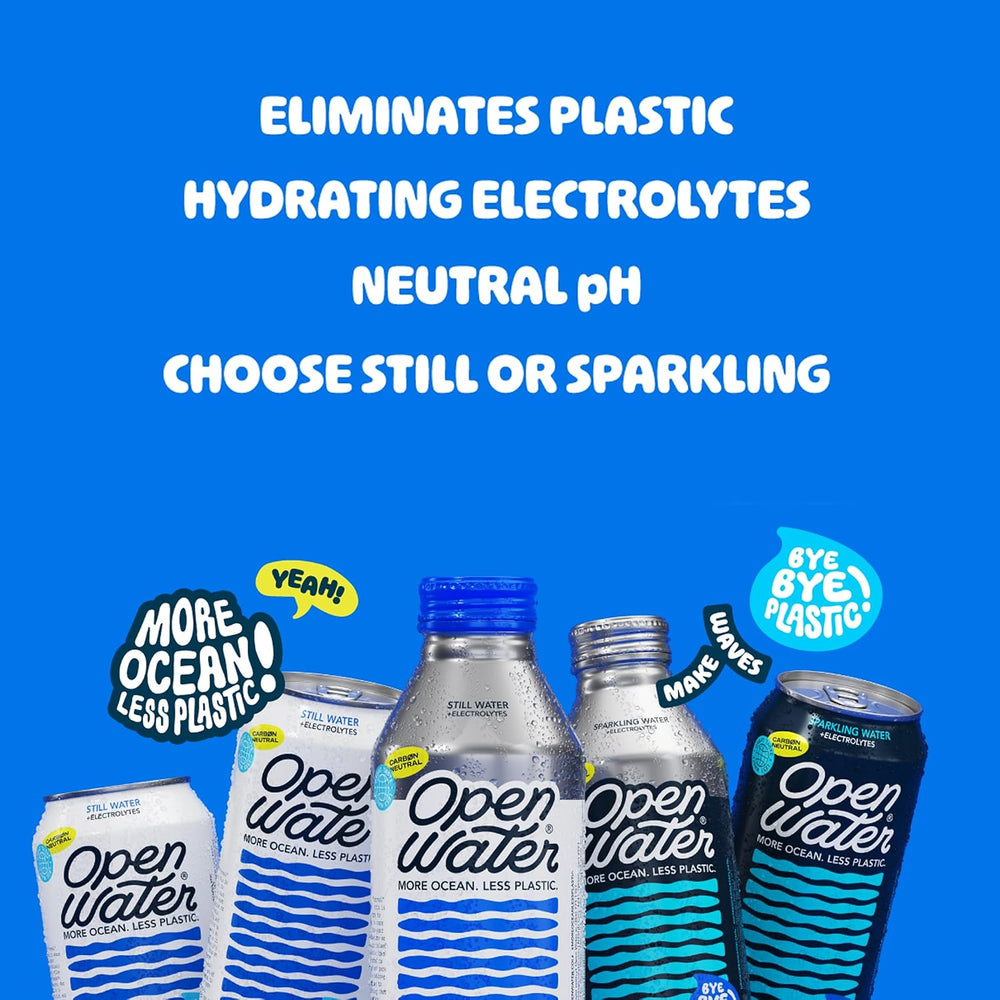 Open Water Still Water, 16oz Aluminum Bottles, 2 cases (24 bottles)