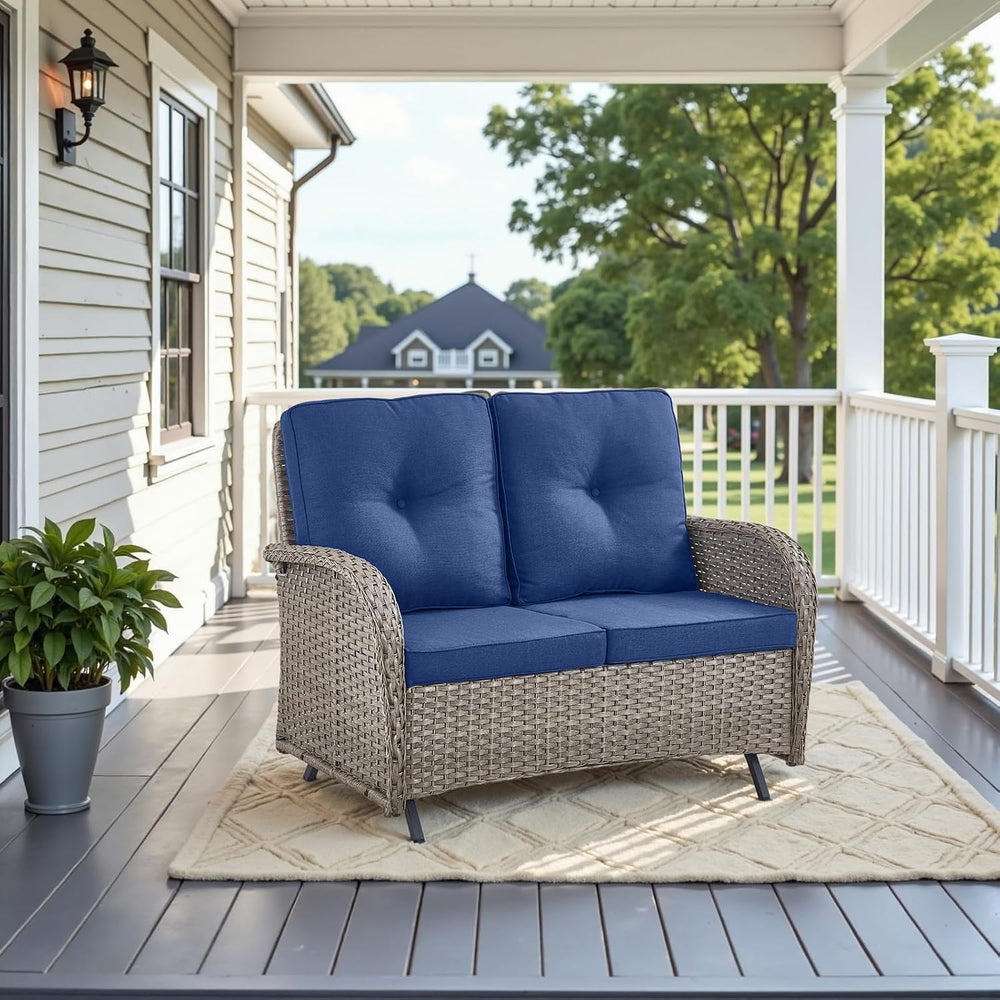 Belord Outdoor Glider Bench Patio Loveseat - 500 Lbs Weight Capacity 2 Seater...