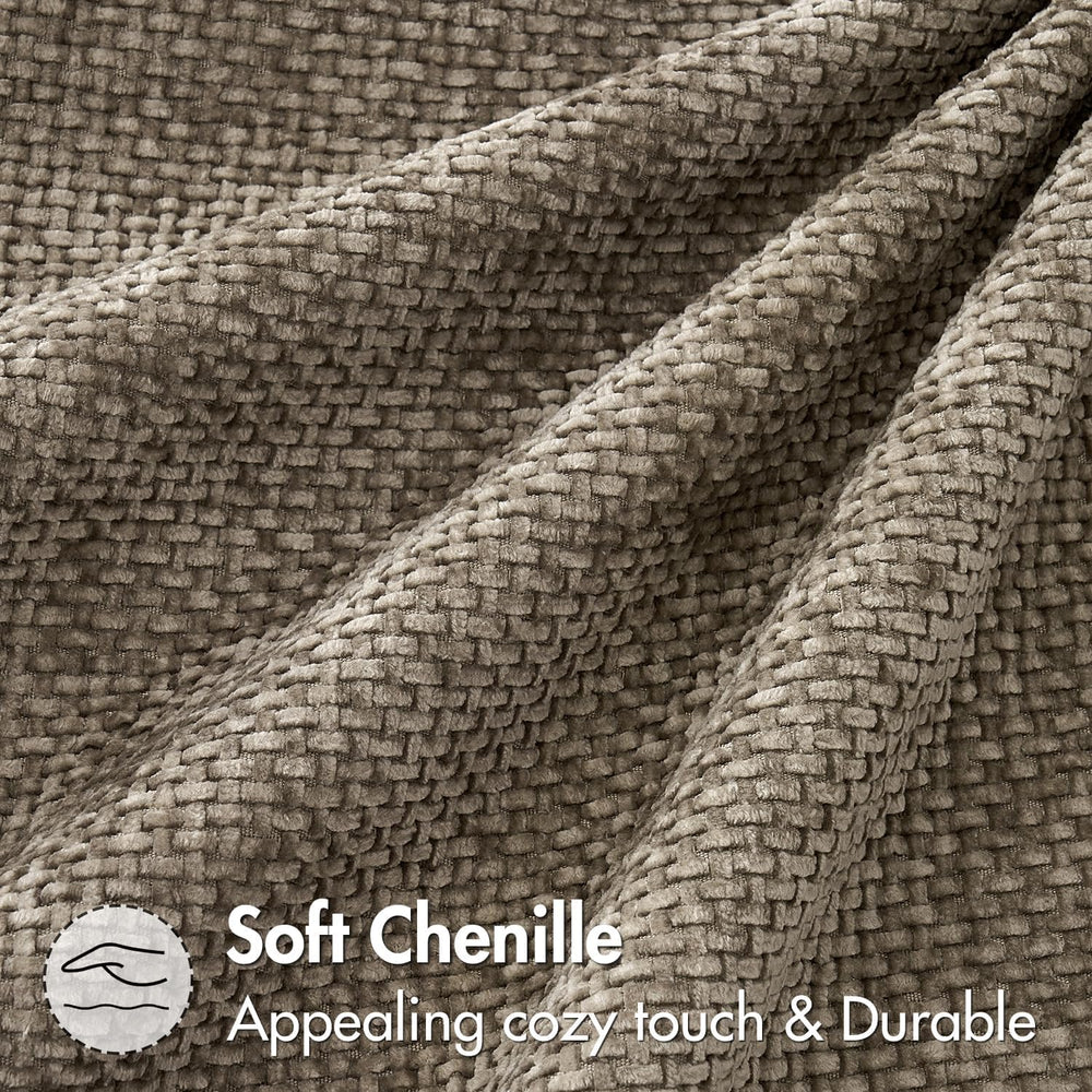 MIULEE Decorative Neutral Khaki Euro Sham Pillow Covers 26x26 Inch 2 Pack