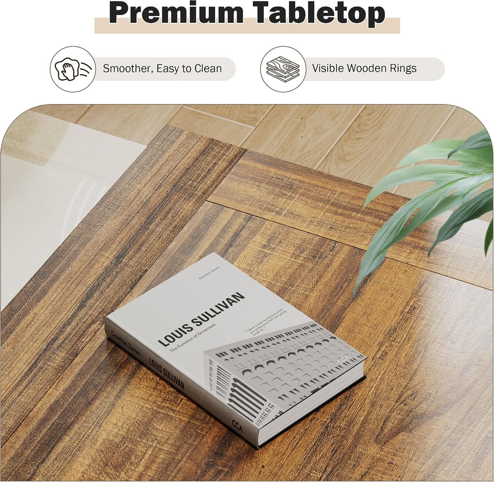 Lareth 31.5 in Farmhouse Coffee Table for Living Room with X-Design, Square