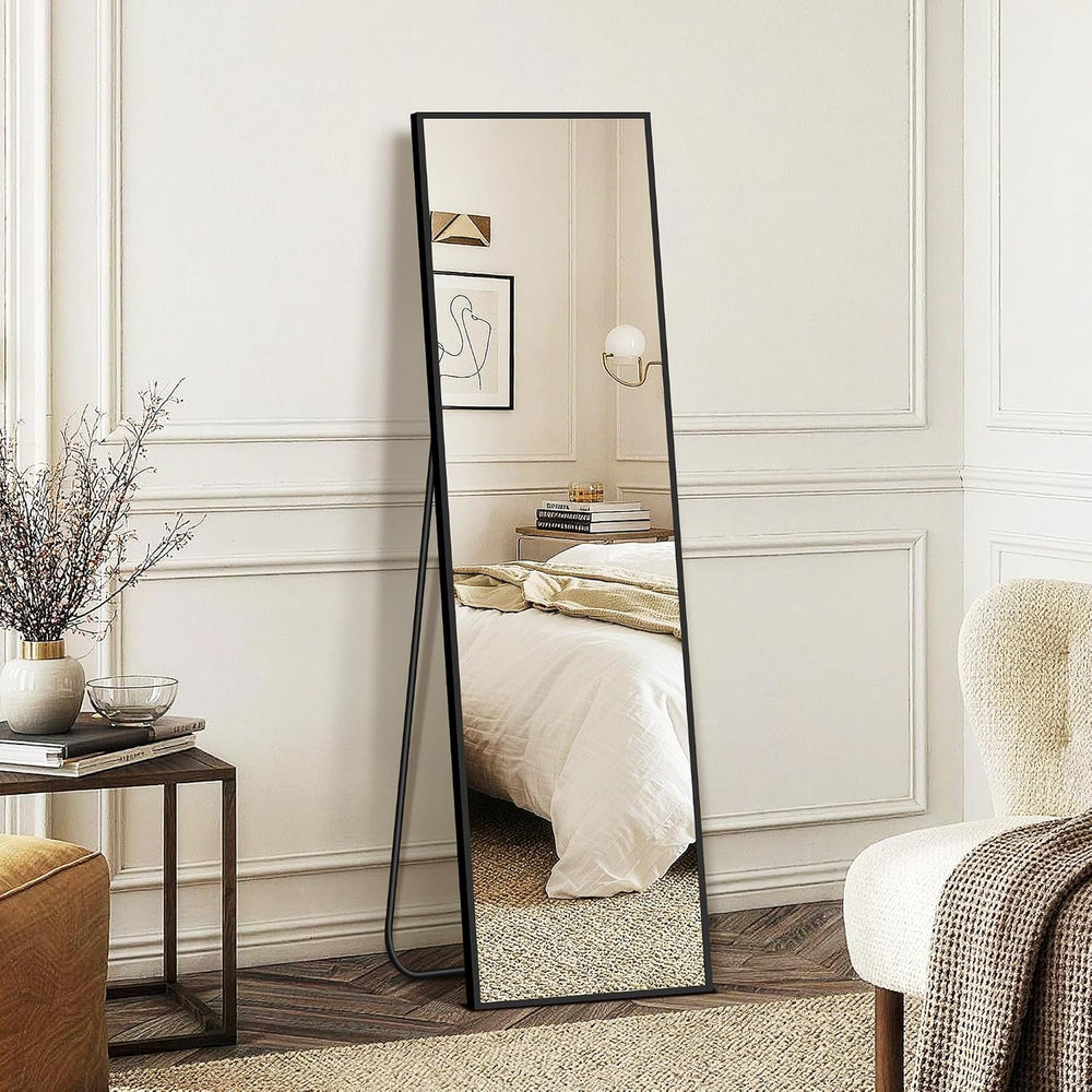 FICTOR Full Length Mirror with Stand, Floor Standing Mirror, 56"x15"...