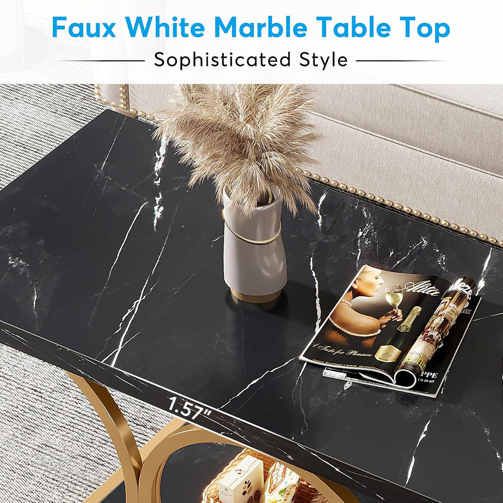 Tribesigns Rectangle Coffee Table, 47.24-inch Modern Coffee Tables for Living...