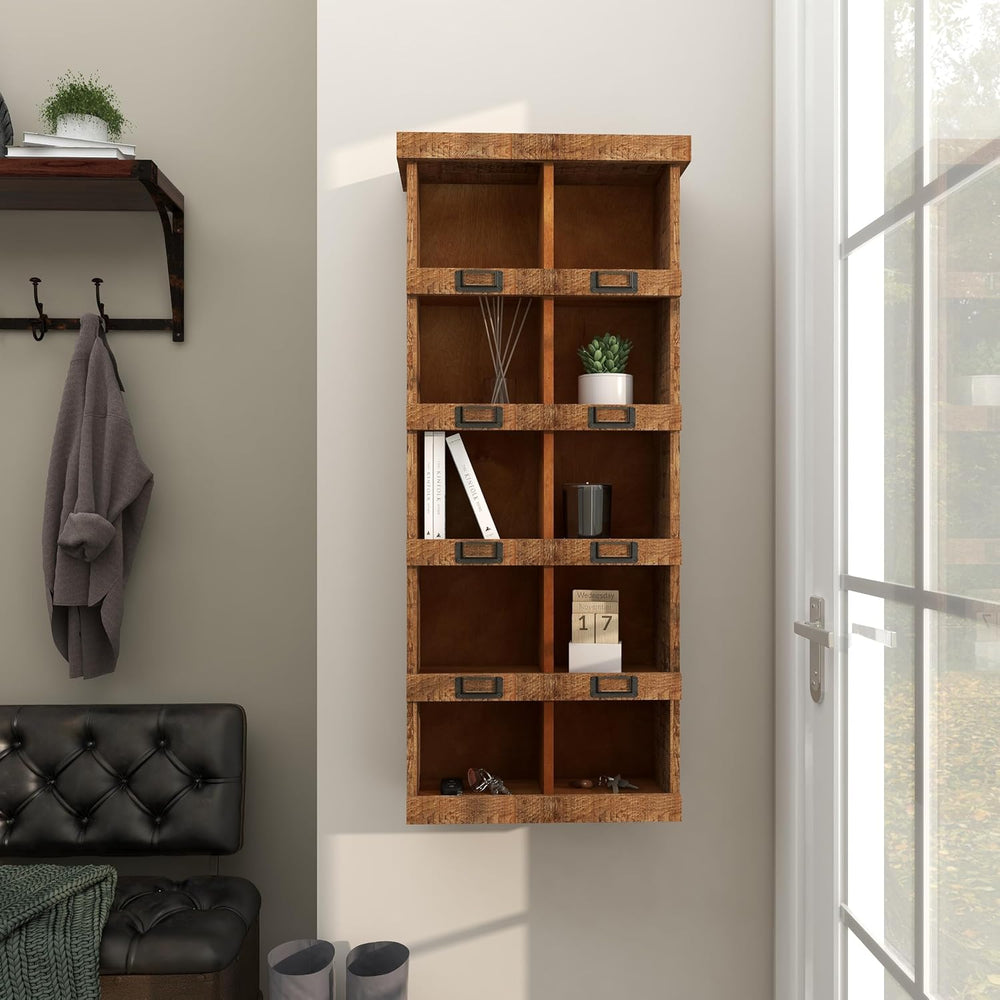 Deco 79 45887 Wall Shelf, Brown,18"L x 7"W x 42"H
