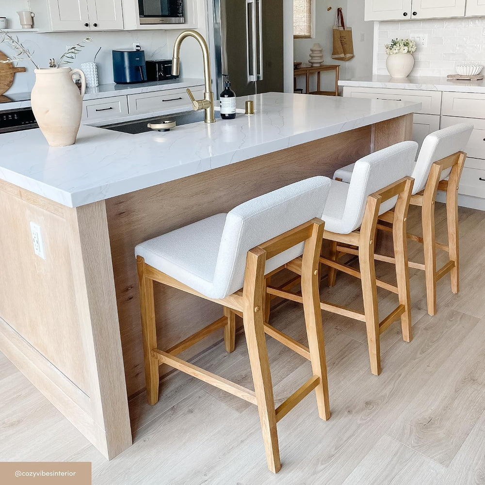 Nathan James Gracie Modern Counter Height Bar Stool with Back, Counter Stool ...
