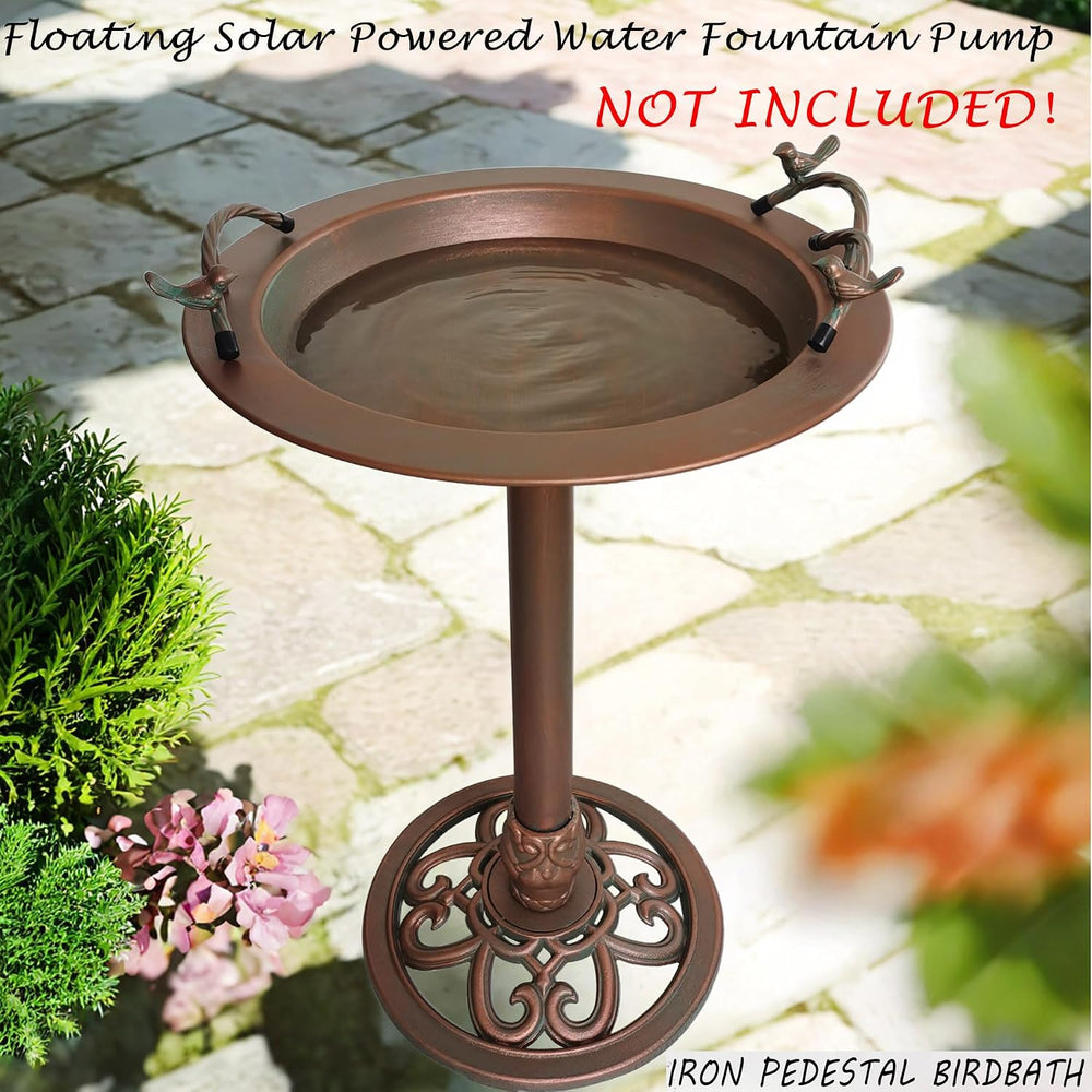 BSTGIFTS Metal Bird Bath - Iron Birdbath 28.5" H, Bird Bath for Water Fo...