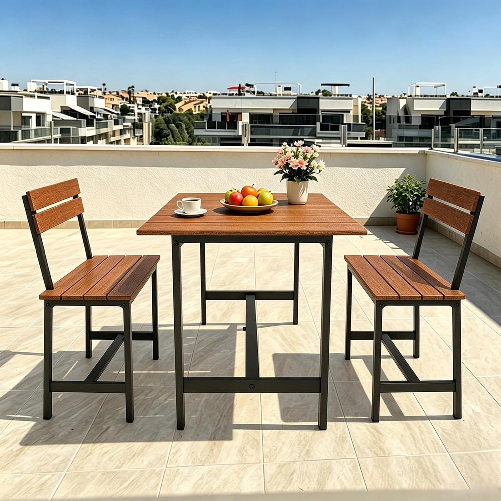 Outdoor Coffee Table, 33.4"L x 17.3"W x 18.1"H Rectangle Weath...