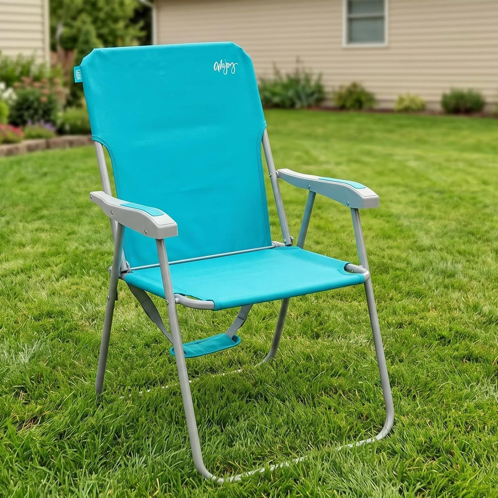 #WEJOY Folding Beach Chairs for Adults, High Back Lightweight for Camp Lawn