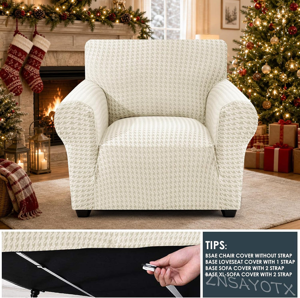 ZNSAYOTX 1 Piece Stretch Chair Slipcover with Arms (34"-44") New-Ho...