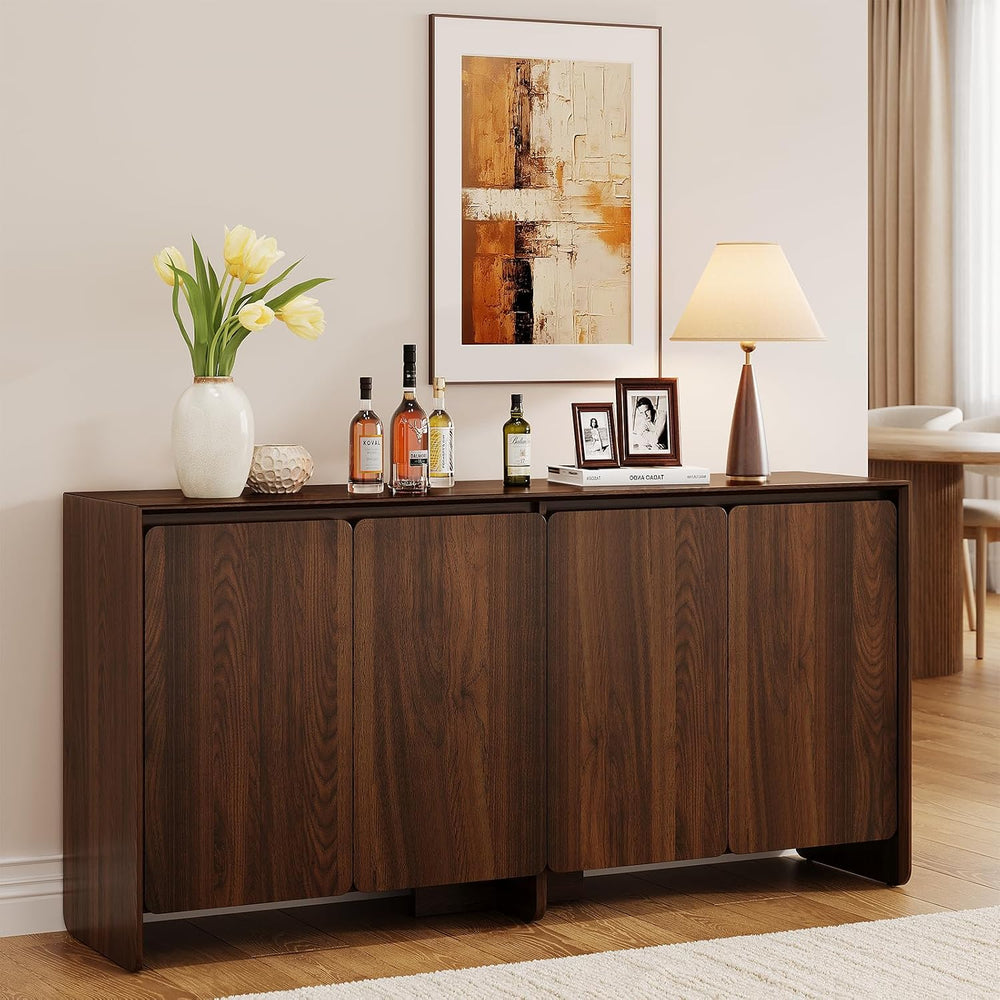 ONBRILL 63" Sideboard Buffet Cabinet with 4Door & Adjustable Shelves...