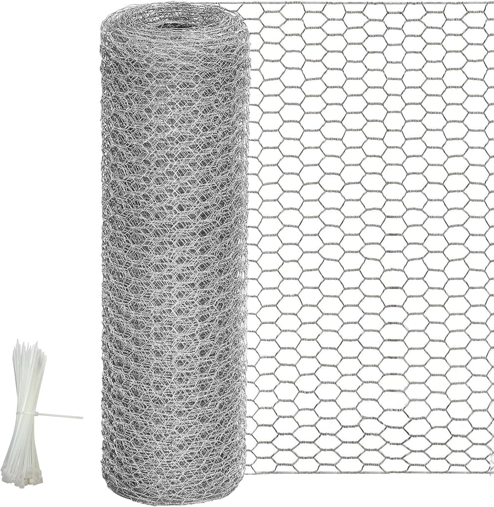 Chicken Wire Fencing, 24 Inch x 60 Ft Chicken Wire Mesh for Garden Plants