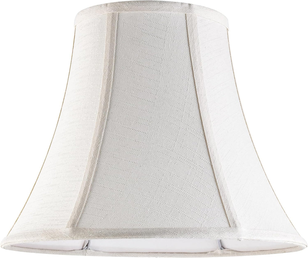Creme White Bell Lamp Shades Set of 2 Medium Shade 6.7``Top x 13``Bottom x 10...