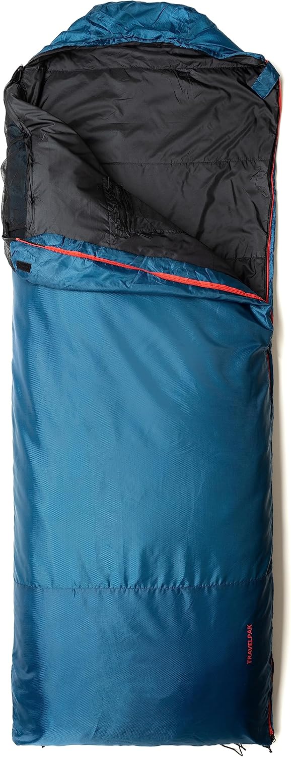 Snugpak Travelpak Traveler Sleeping Bag with Mosquito Net, Lightweight, Petro...