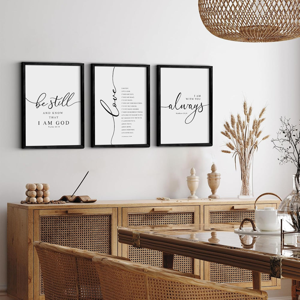 Heiple Framed Be Still and Know that I am God Sign Love is Patient Love is Ki...