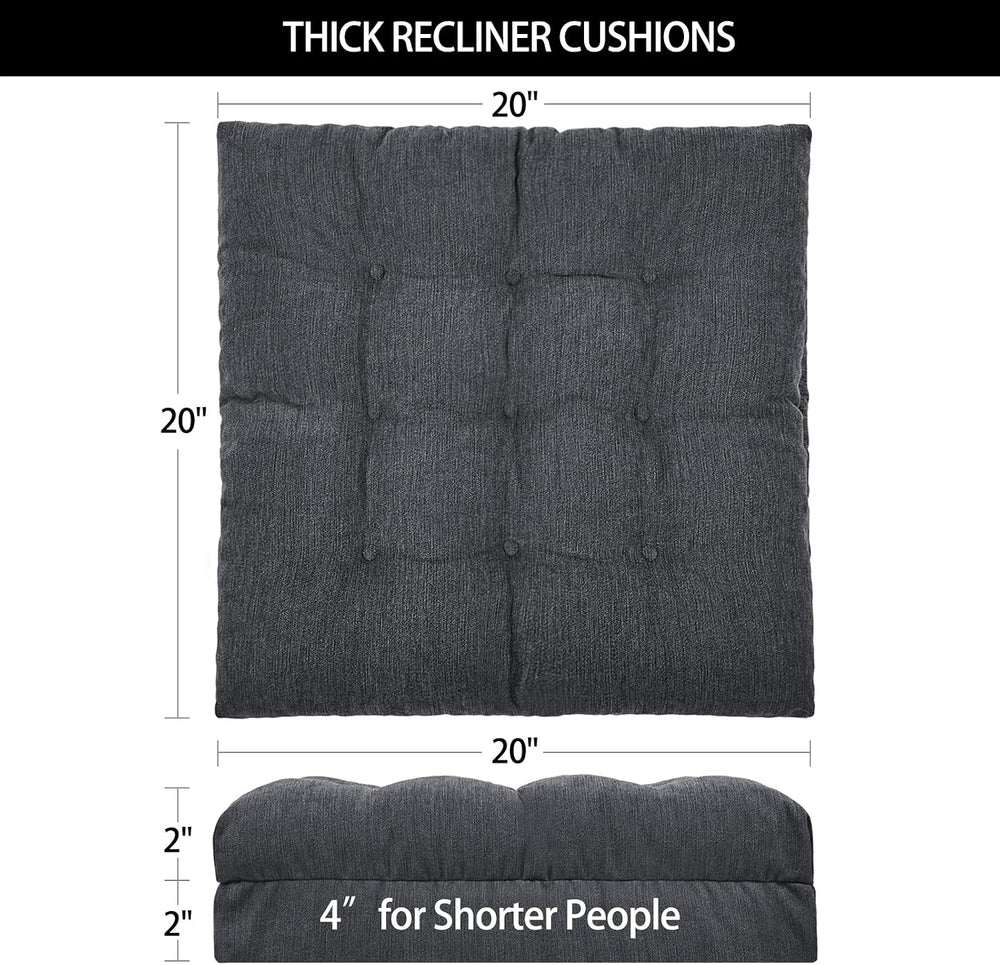 Recliner Cushions for Elderly, 20x20x4 Inch Thick Chair Cushion for Shorter U...
