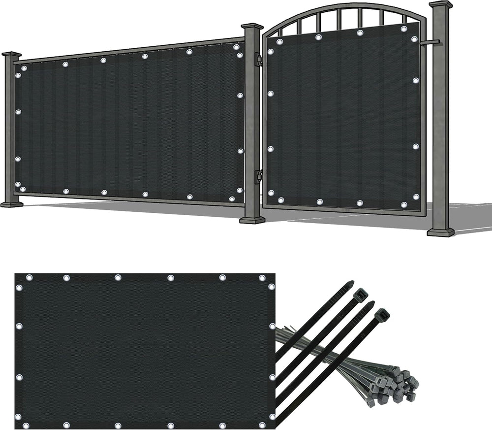 38in x 42in Gate Privacy Screen Shade Panel with Heavy Duty PVC Coated Polyes...