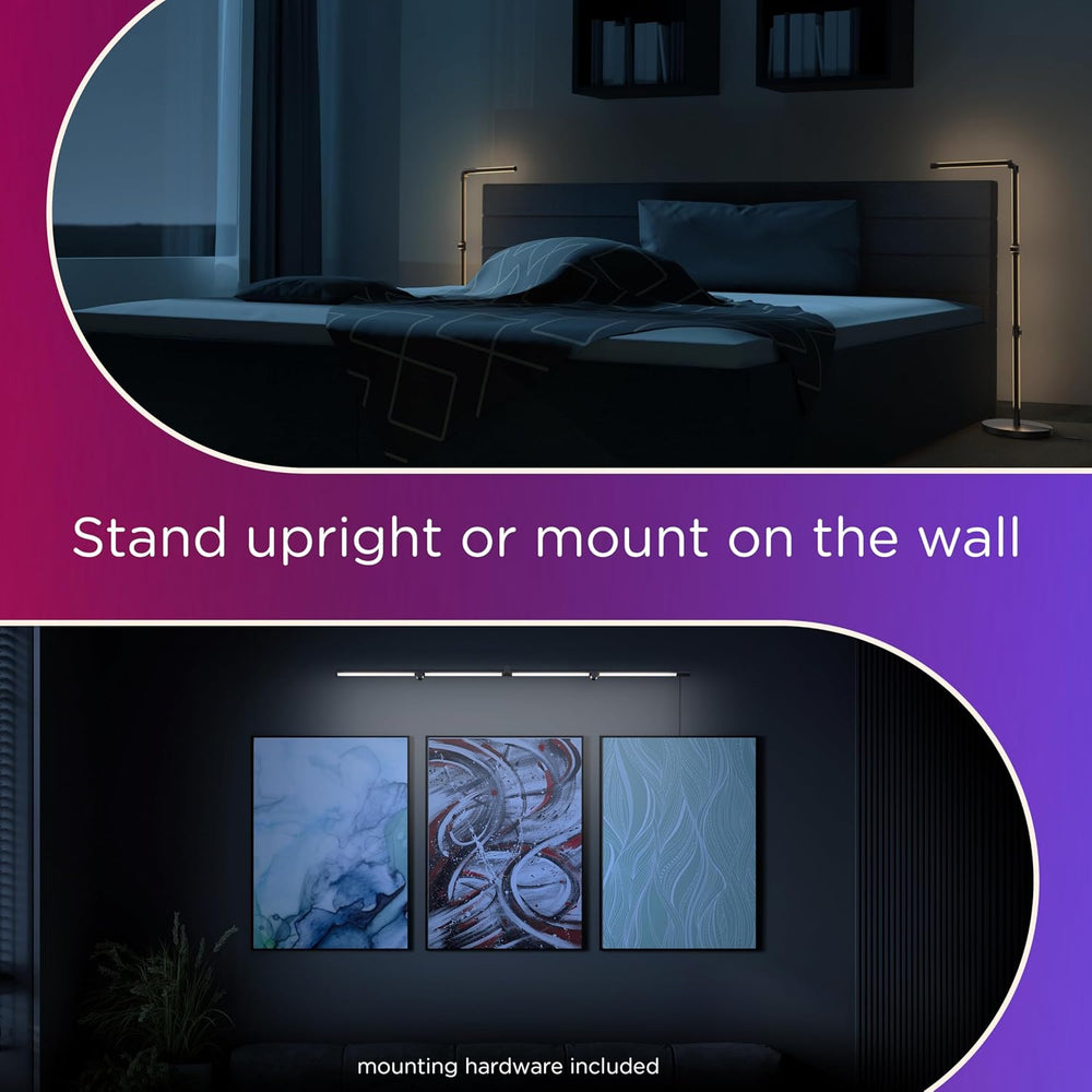 Enbrighten Vibe RGBWIC Smart Foldable Floor Lamp with Music Sync
