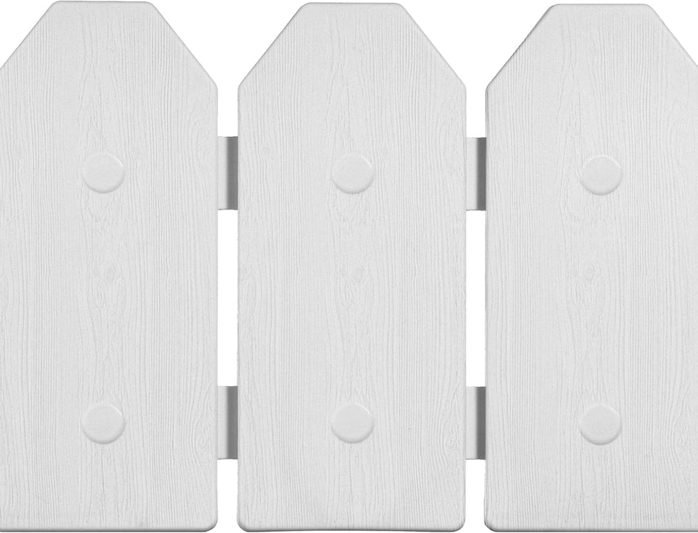 Evelyne Garden Border Edging: Wooden Grain Fence Dog Ear Design - Landscaping...