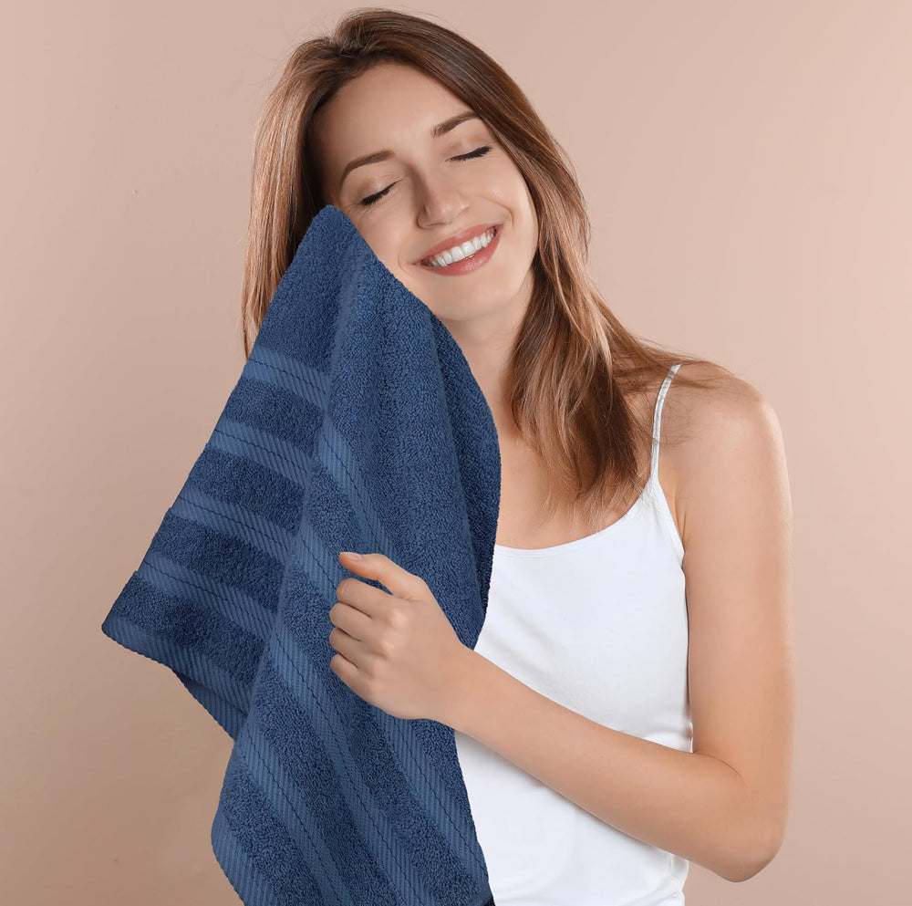 Utopia Towels 4 Pack Premium XL Bath Towels, 30x60 in, Cotton, Navy
