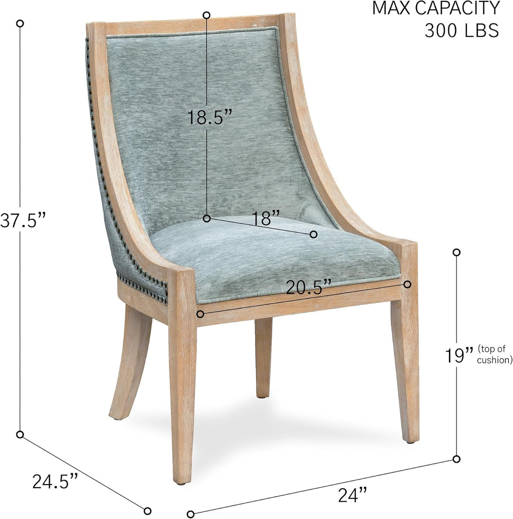 Martha Stewart Farmhouse Dining Room Chair, Recessed Arm Chair For Bedrooms, ...