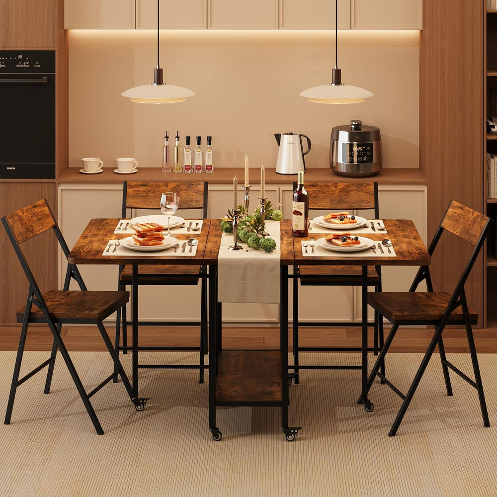 Garvee 5-Piece Dining Table Set, Dining Table Set for 4 with Chairs