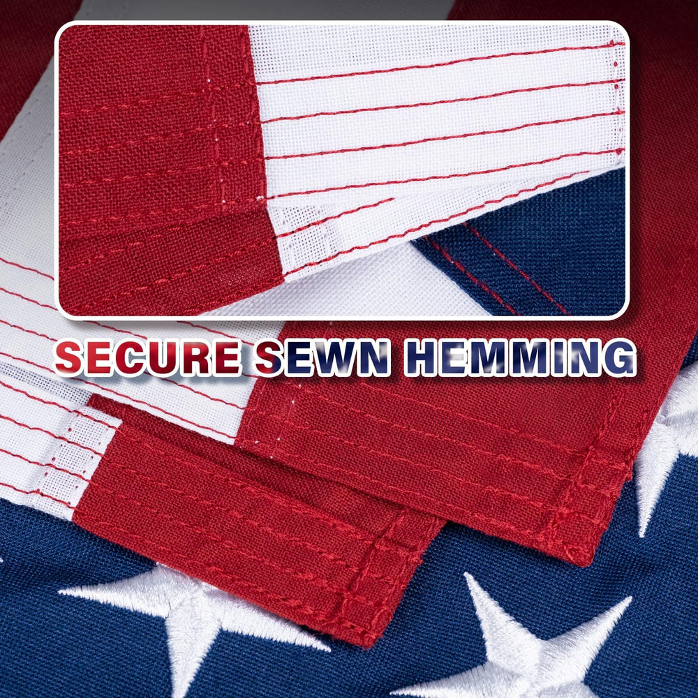 American Flag 4X6 FT TearProof Series, Heavy Duty Tough Spun Polyester USA Fl...
