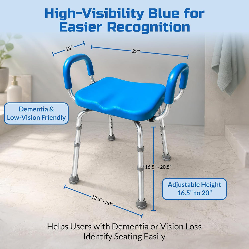 Platinum Health Independence Medical Shower Bench, Bath Stool Chair, Bathroom...