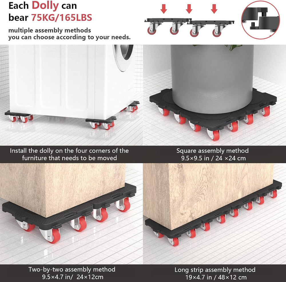 ONEON Furniture Mover with Wheels & Aux. Lifter-Connect Dolly